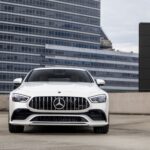 2020 Mercedes-AMG GT 53 exterior design with front grille and Mercedes-Benz logo