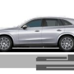 Mercedes-AMG GLC 43 SUV side view dimensions, showcasing vehicle proportions and size