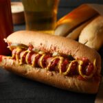 Hot Dog at ATL Fan Fare, a classic choice for stadium goers