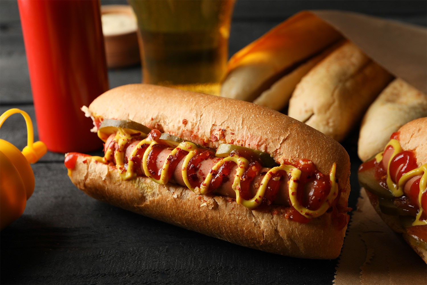 Hot Dog at ATL Fan Fare, a classic choice for stadium goers