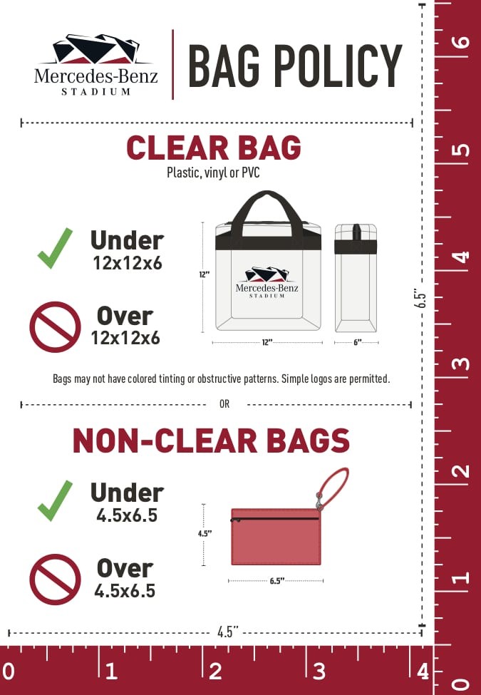 MBS Bag Policy graphic (Text describing clear bag policy)