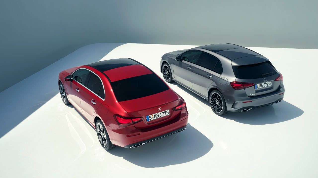 Duo of Mercedes-Benz A-Class Cars Exterior