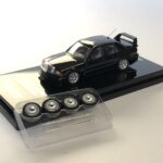 Mercedes Benz 190E Evo II Inno64 Diecast Model Car Black Color Front Angle