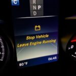 stop vehicle leave engine running mercedes benz warning on dashboard