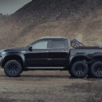 Mercedes-Benz X-Class 6x6 Custom Truck: A six-wheel drive Benz pickup with black edition styling by Classic Youngtimers Consultancy.